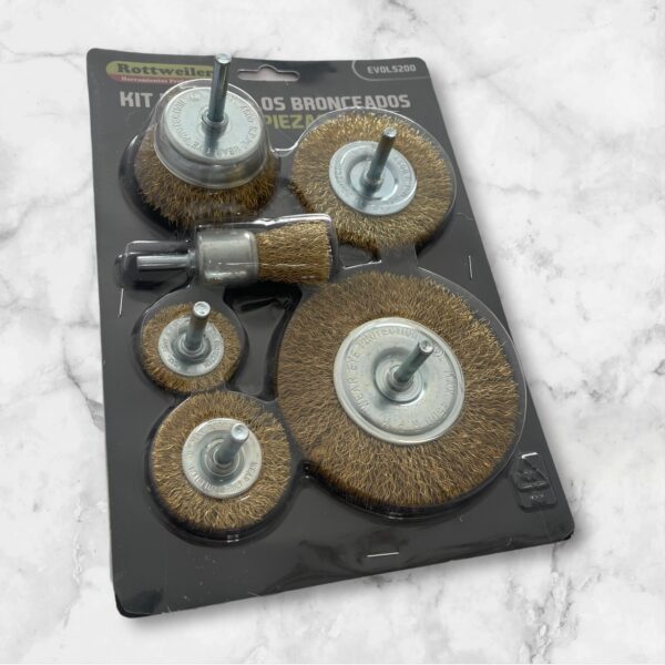 CEPILLO CIRCULAR BRONCEADO X 6 PIEZAS
